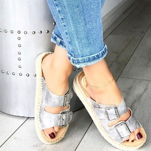 Silver very comfortable sandals